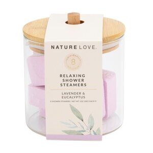 NATURE LOVE Purple Multi 8ct Lavender And Eucalyptus Shower Steamers